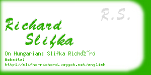 richard slifka business card